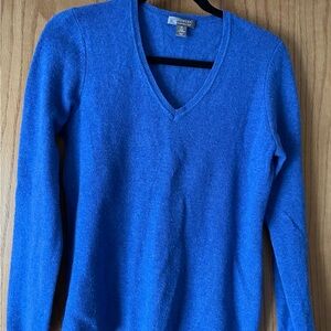 Cashmere Charter Club Royal Blue V-Neck Sweater